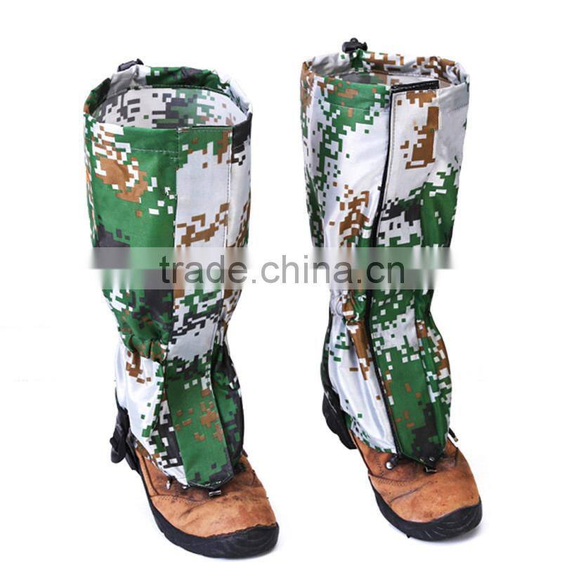 Outdoor hiking climbing skiing camouflage waterproof gaiters