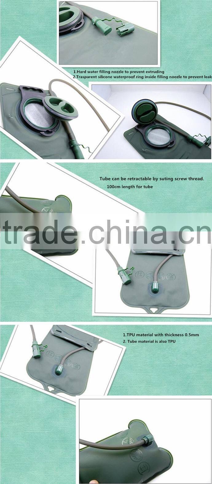 Outdoor TPU hiking camping military plastic water bladder