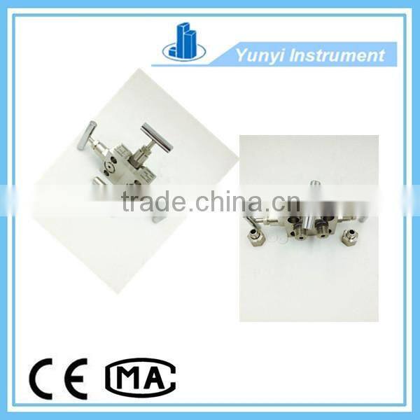 specially stainless steel valve assembly three way manifold