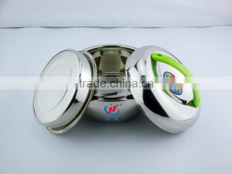 hot new products for 2015 wholesale dinnerware of stainless steel serving rice bowl with lid