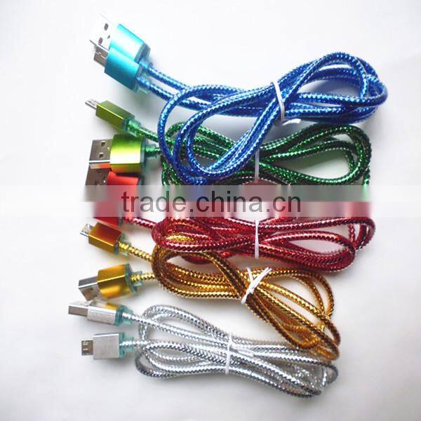 New fashion colorful perfume taste univerisal micro usb data transfer and chargering aluminum cable