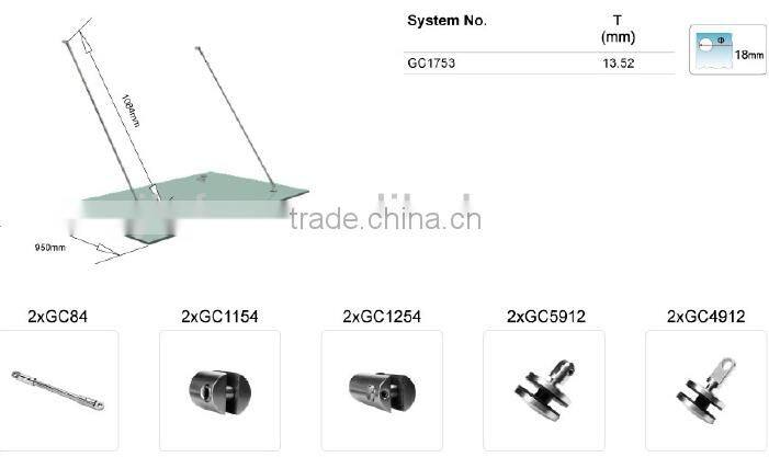 Stainless Steel Tempered Glass Canopy "MINI"