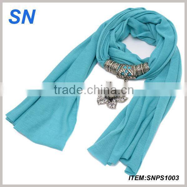 Fashion hot sell jeweled fancy scarf for hot women and girls