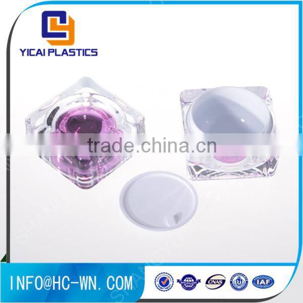 YI CAI Wholesale Cosmetic Packaging Crystal Acrylic Jar