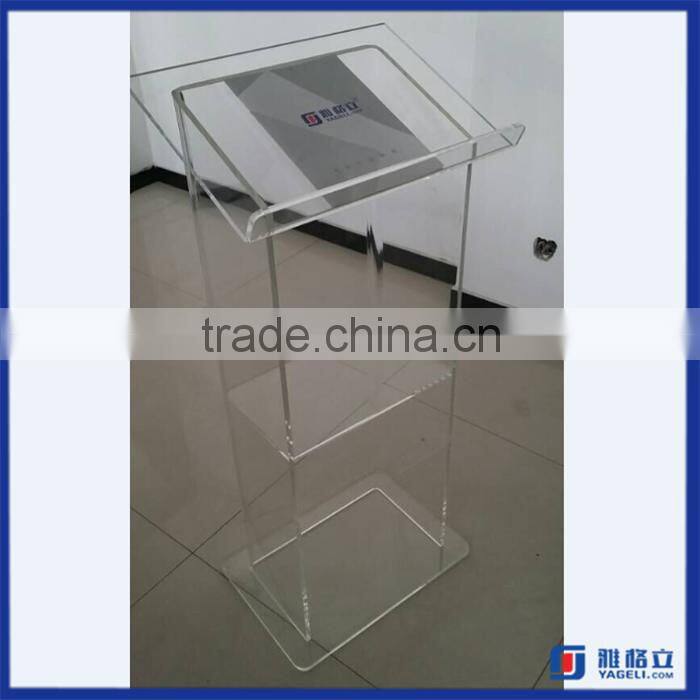 Manufacturing customized acrylic speech lectern / acrylic podium pulpit lectern