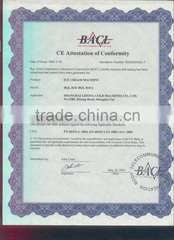 best quality CE soft taylor ice cream making machine