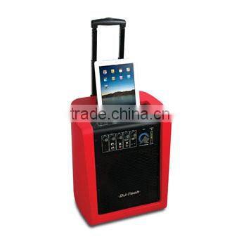 China manufacturer Bluetooth powerful amplifier Built-in rechargeable batteries Multifunction trolley outdoor lound speaker