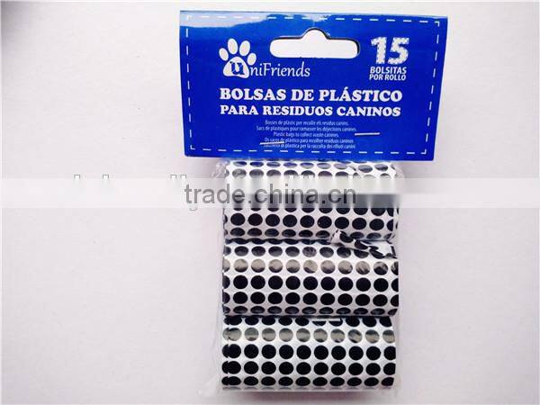 Flower printed Top selling HDPE dog poop waste bags