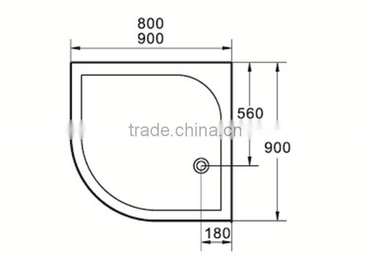 SUNZOOM 800mm shower tray,semi-circle shower tray,custom shower tray 80x80