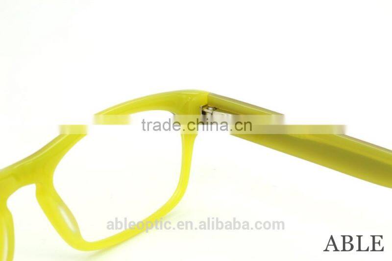 HOTSELLING milky color fashion students acetate hand made spectacles optical frames eyewear eyeglasses