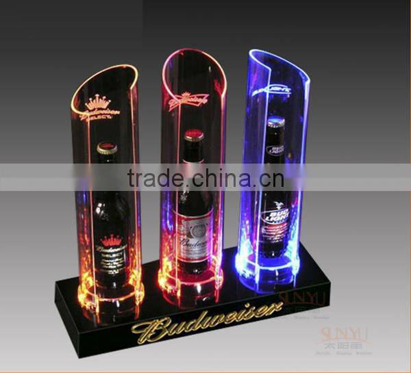 Professional Production LED Acrylic Wine Display For All Kinds Of Wines LED light Installed