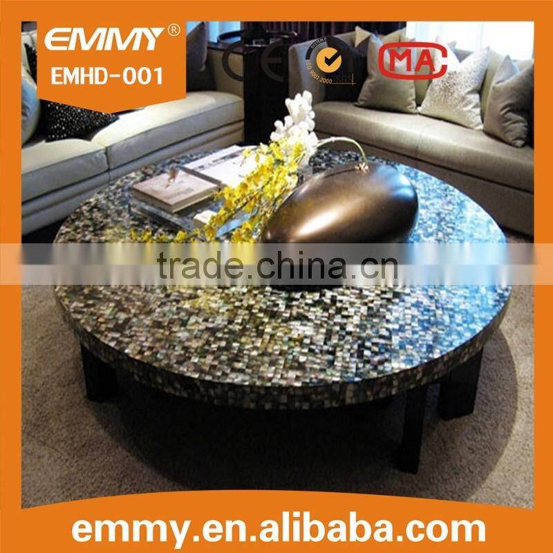 beauty natural black mother of pearl seashell mosaic table top