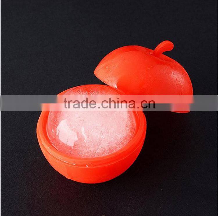 2015 newest ice tray, silicone apple ice cube tray mold