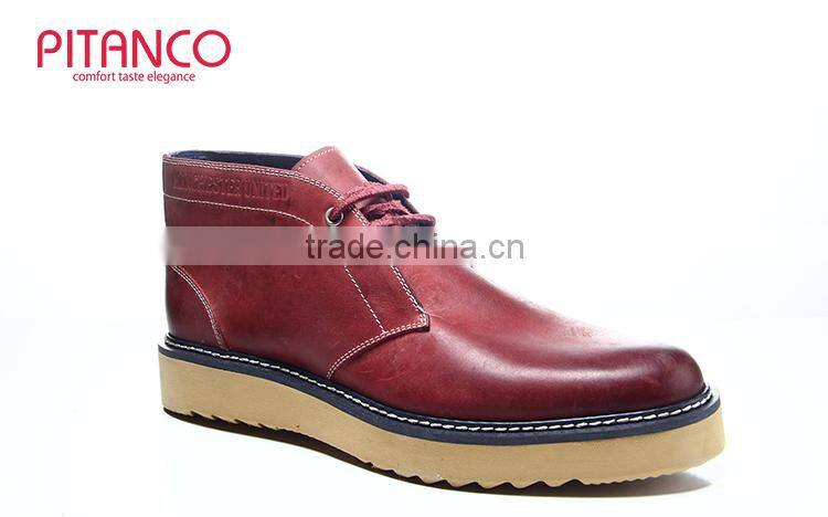 High quality genuine leather brush color mens fashion boots