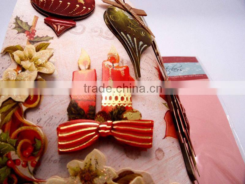 2015 hot sale DIY product die cut chipboard alphabet letter sticker