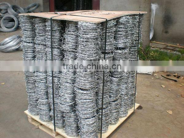 ISO9001 factory galvanized barbed wire