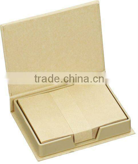 2012 New design eco plastic memo pad box with craft paper