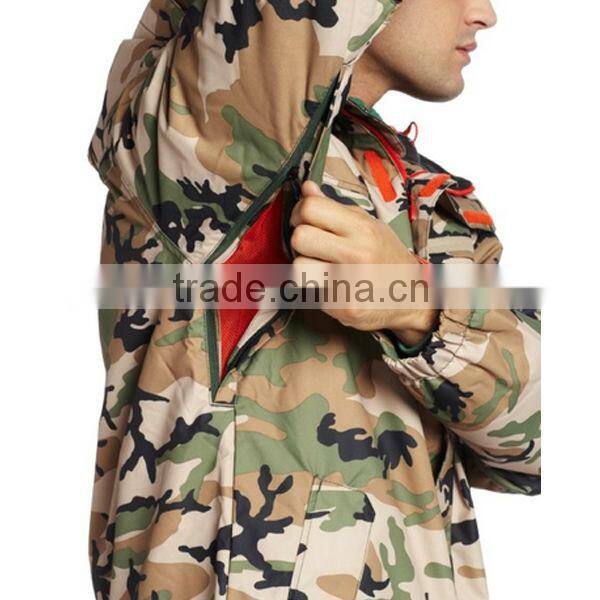 JSX211 Factory price outdoor men waterproof camouflage ski wear