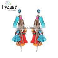 Wedding jewelry mix color rhinestone heart shape stud earrings jewelry in fashion style