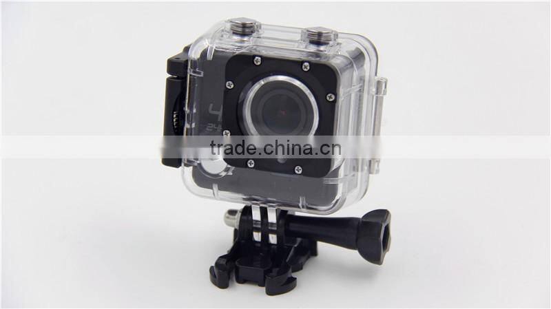 New arrival mini Full HD 4K/2K/1080P/720P/ WVGA go pro waterproof action camera with 170deg wide angle view ,2.0 large LCD