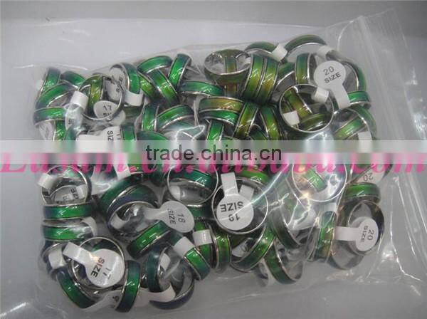 High quality mood ring with colors,12 color mood ring color changing ring