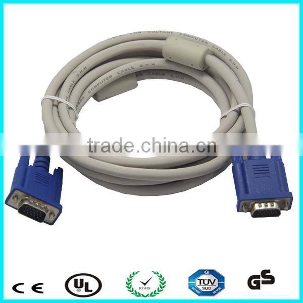 Factory supply good quality vga cable with ferrite bead