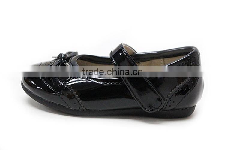 Professional non slip healthy black student school shoes handmade shoe