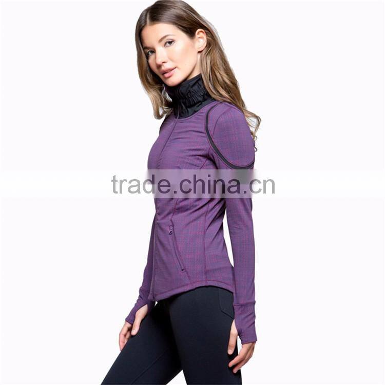 woman plus size custom breathable running yoga jacket women