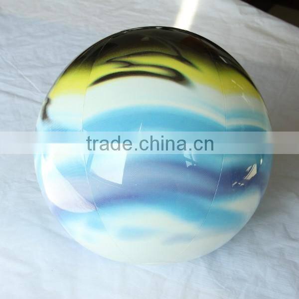 vivid color inflatable ball with white dots imprint, light orange adertising inflatable ball