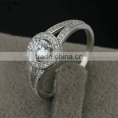 Factory Produce Custom 925 Sterling Silver Ring Simple Design Wedding Ring