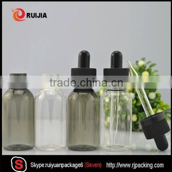 30ml pet bottles for e liquid e juice vapor with childproof cap and glass pipette hot selling