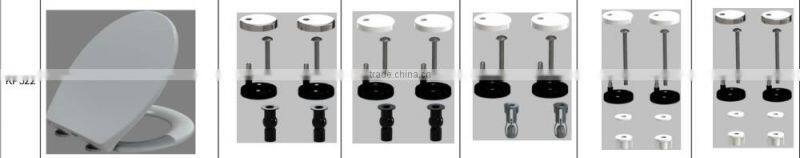 PP toilet seat with SUS 304 screws and pins of hinges