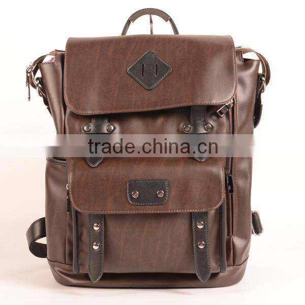 2016 New Arrival Fashion Design Cheap PU Backpack Bags From Guangzhou Factory