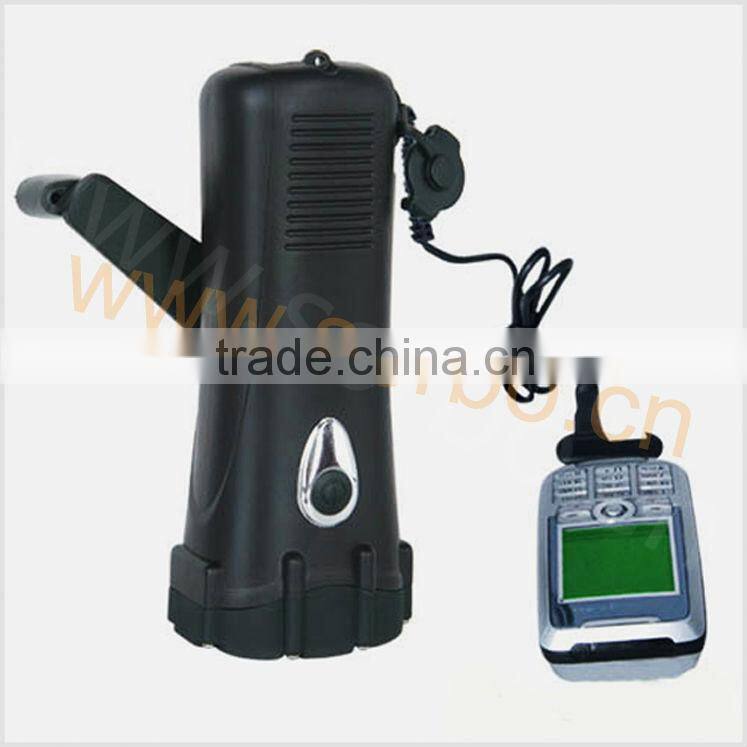 SORBO Waterproof Dynamo Mobile Charger with Hand Crank LED Flashlight Torch Portable Emergency Dynamo Power Bank for Outdoor
