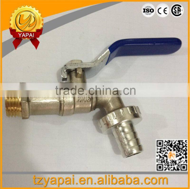 Forged brass ball bibcock with steel handle, washing tap, brass bibcock