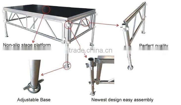 Easy Install Aluminum Wedding Stage/Glass Stage/ Acrylic Stage