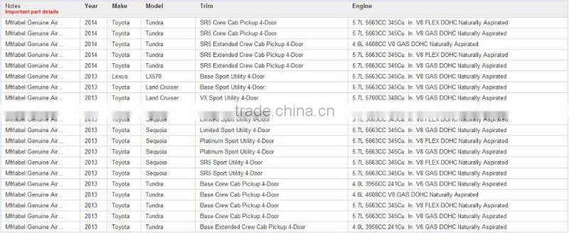High quality air filter cabinfilter for 17801-38030 1780138030