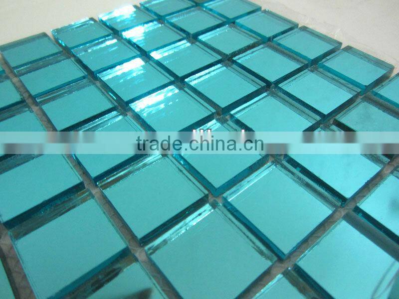 Hot sale square shape colored fashion mirror mosaic tile