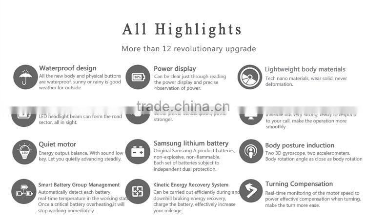 HX 6.5 inch self balancing scooter 2 wheel for kids with CE FCC RoHs UL certificate