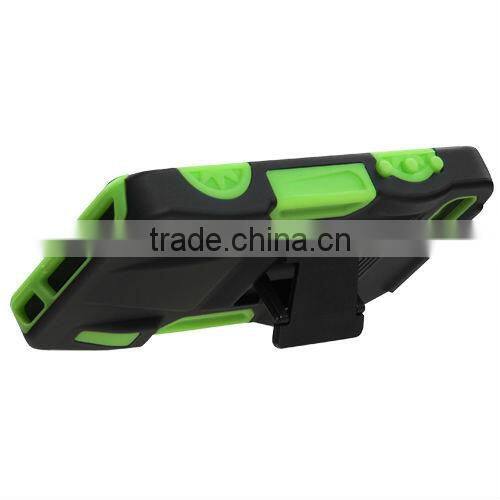 for blackberry z10 case cover hybrid armor stand black/green