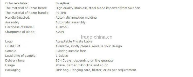 Top selling triple stainless steel disposable Male shaver razor,Gilette