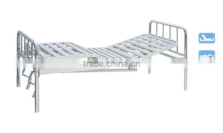 Steel Anti decubitus Bed Headboard Foldable 2 Crank Hospital Bed