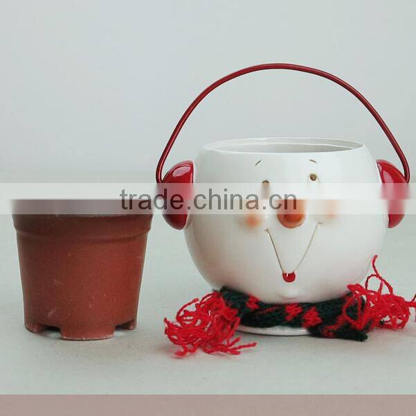 Garden Decoration White Color Small Resin Animal Shape Flower Pot