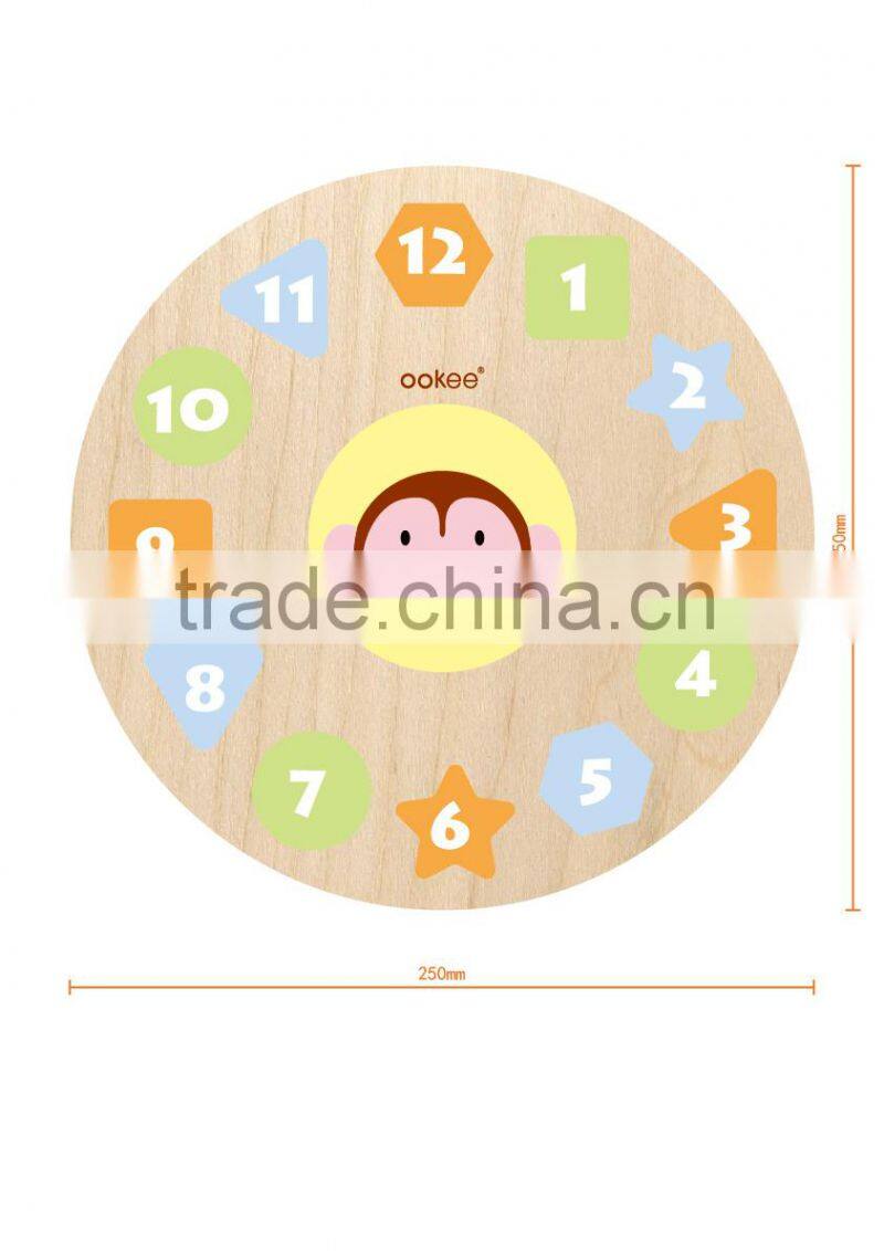 3d clock puzzle model,wooden animal new product ideas 2014 py0028