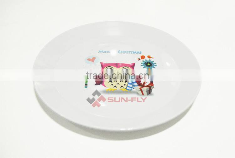 SUN-FLY New Wholesale plastic Custom printed children dinnerware Plate