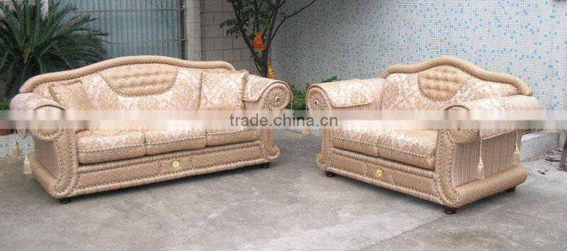 italian fabric sofa and genuine leather combined with fabric sofa set