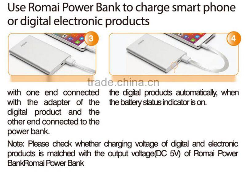 ROMAI 2015 credit card size power bank /credit card power bank with high quality
