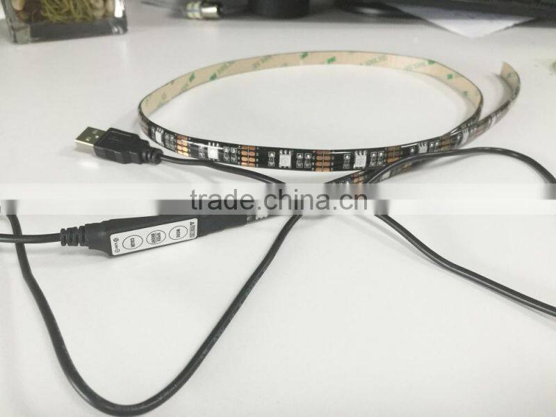 5050 rgb led strip for tv setback high quality 60 leds/m apply to TV set usb ports