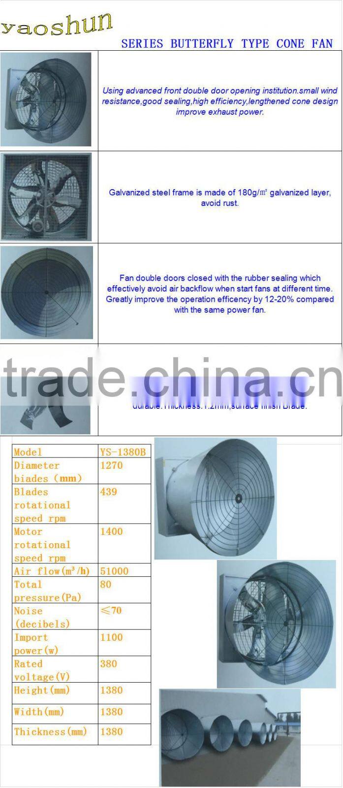 Butterfly type cone fan/cone fan