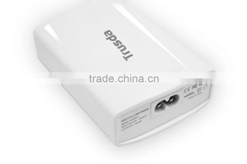 wall socket 6 ports 60W adpter Portable mobile charger,home charger,laptop charger